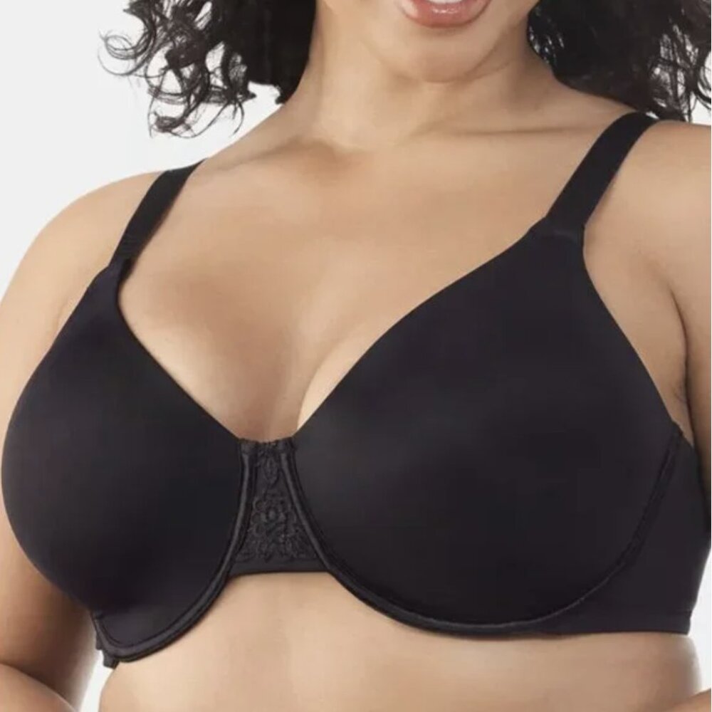 Vanity Fair 42DD Minimizer Bra Full Figure Beauty Back Smoothing Wire Black